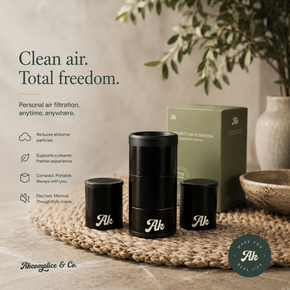 Black aluminium personal air filter bundle 